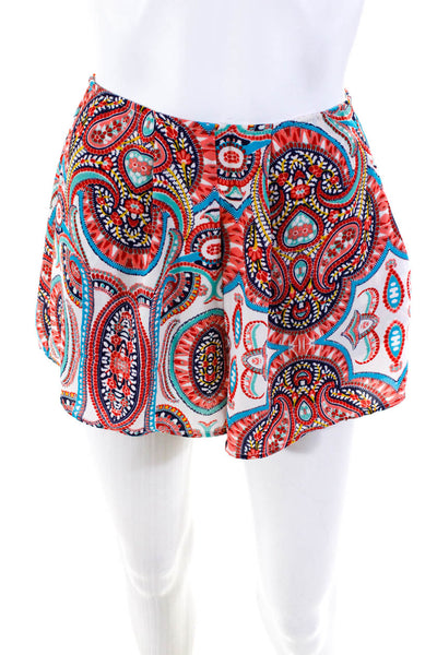 Show Me Your Mumu Womens Paisley Print Shorts Multi Colored Size Small