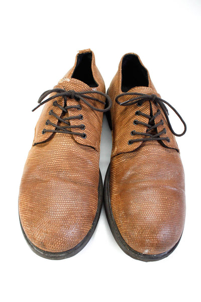 Monomio Men's Leather Casual Lace Up Oxfords Brown Size 11