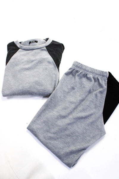Michael Lauren Womens Gray Color Block Pullover Sweater Matching Pants Size S