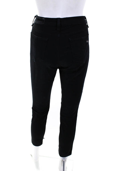 Rag & Bone Jean Womens High Rise Legging Skinny Jeans Black Cotton Size 27