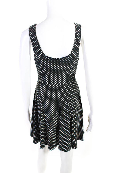 Free People Women's Sleeveless Polka Dot Fit & Flare Dress Black Size XS
