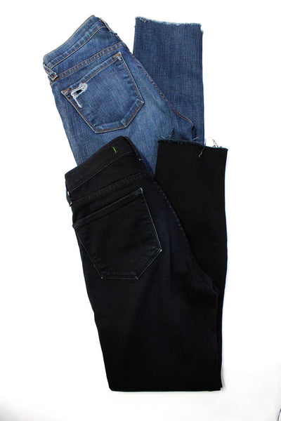 J Brand Women's Midrise Distress Five Pocket Skinny Denim Pant Size 24 25 Lot 2