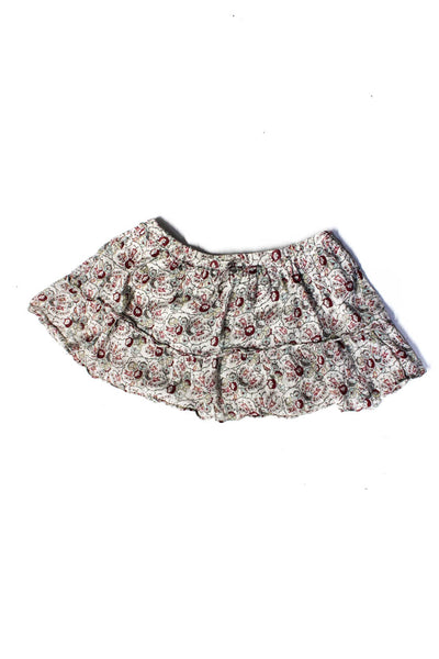Bony Point Girls Tiered Mini Skirt Floral Size 6