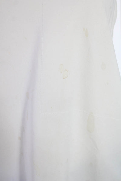AYR Women's Silk Blend Spaghetti Strap V Neck Tank Top White Size 2