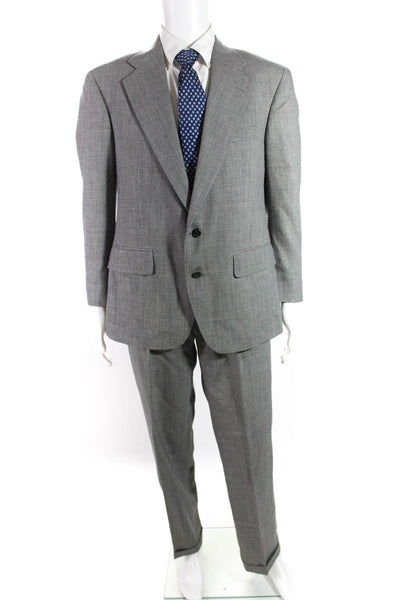 Polo University Club By Ralph Lauren Mens Two Piece Blazer Pant Suit Gray Size L