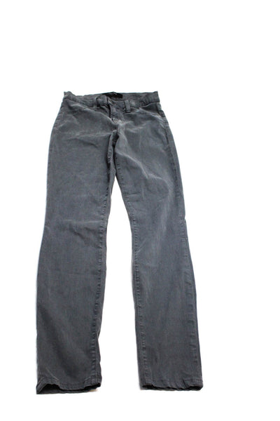 J Brand Womens Zipper Fly Mid Rise Skinny Jeans Blue Gray Size 26 27 Lot 2