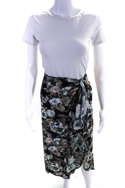 Muze Womens Floral Print Maxi Skirt Multi Colored Size Small