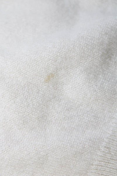 Antonio Melani Womens Cashmere Knit Mock Neck Long Sleeve Sweater White Size S