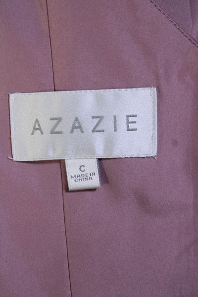 Azazie  Women's Spaghetti Strap Cowl Neck Gown Pink Size M