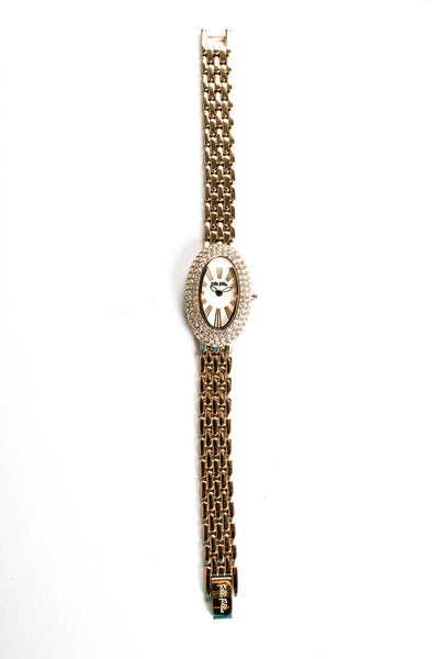 Folli Follie Women's Gold Tone Crystal Case 25mm Oval Face Wrist Watch