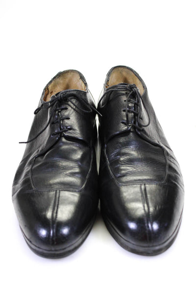 Berluti Mens Black Leather Lace Up Oxford Shoes Size 11
