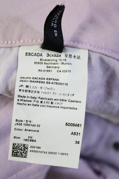 Escada Sport Womens Cotton Colored 5-Pocket Straight Leg Jeans Pink Size EUR36