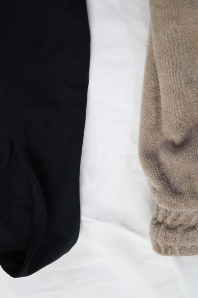 Zara Womens Shorts Tank Tops Beige Black White Size Large Medium Lot 3