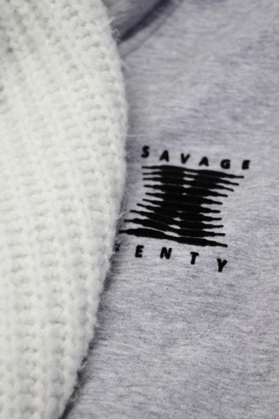 Savage Fenty Womens V-Neck Sweater Robe Green Size 14/16 M Lot 2