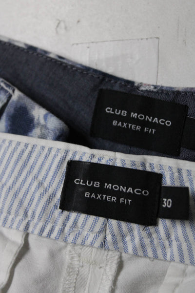 Club Monaco Women's Side Pocket Zip Chino Short White Tie Dye Size 30 Lot