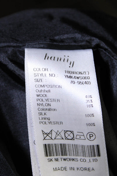 Hanii Y Womens Side Zip Abstract Metallic Straight Mini Skirt Black Size 40