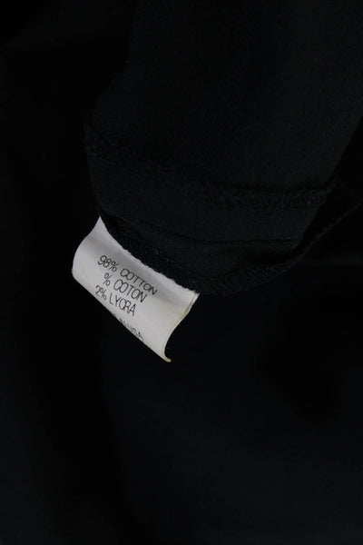 Theory Womens Cotton Back Zipped Striped Darted A-Line Midi Dress Navy Size 2