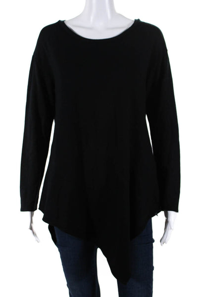 Soft Joie Womens Scoop Neck Long Sleeve Solid Long Sweater Black Size Small