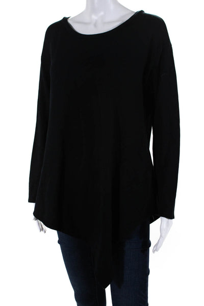 Soft Joie Womens Scoop Neck Long Sleeve Solid Long Sweater Black Size Small