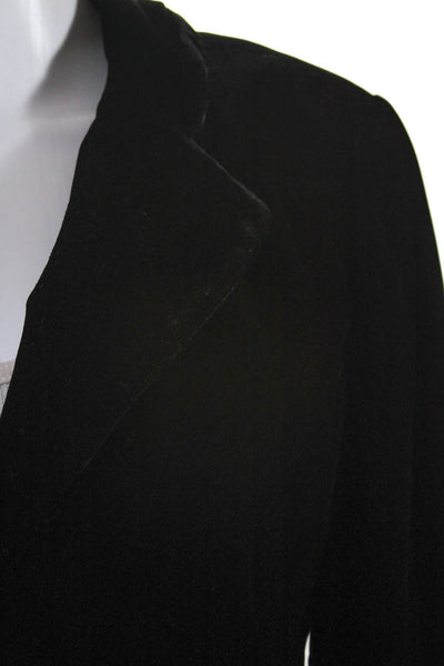 Rafaella Womens Velvet Button Down Jacket Black Size 12