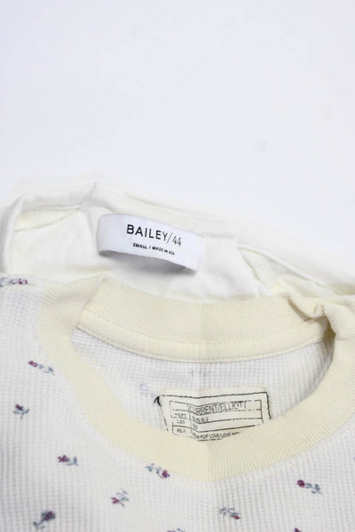 Current/Elliott Bailey 44 Womens Cotton Long Sleeve Tops White Size S 0 Lot 2