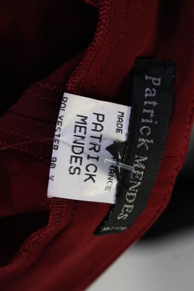 Patrick Mendes Womens Pleated Hook & Eye Straight Leg Dress Pants Red Size EUR42
