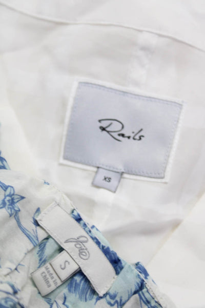 Rails Womens Flora Sleeveless V Neck Button Blouse Shirt White Size XS/S Lot 2
