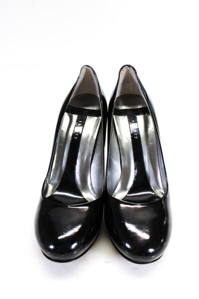 Theory Womens Black Leather Classic Pump High Heel Shoes Size 9.5