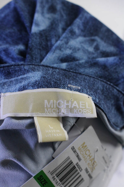 Michael Kors Women's Round Neck Sleeveless A-line Tie Dye Dress Size L