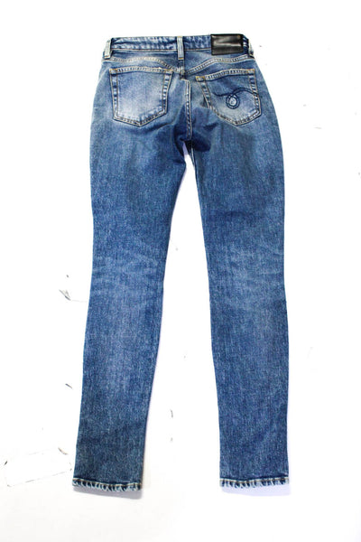 R13 Women's Low Rise Alison Skinny Jeans Blue Size 24
