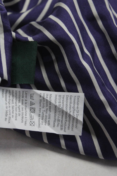 Lauren Ralph Lauren Point Sur Womens Purple Silk Striped Blouse Top Size S lot 2