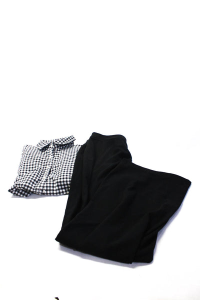 J Crew Halton Womens Dress Pants Black Cotton Button Down Shirt Size 6 4 lot 2