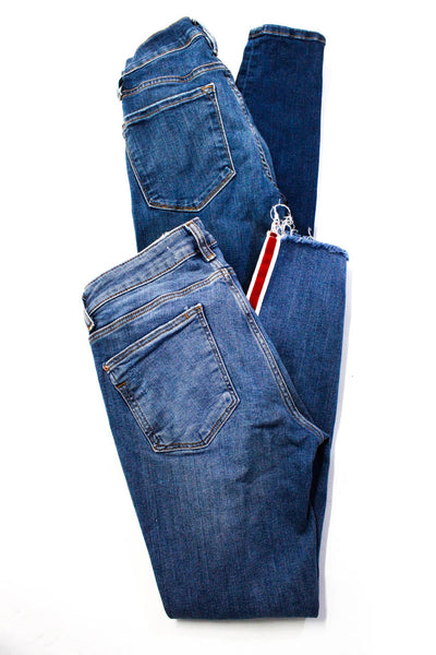 Frame Denim Zara Womens High Rise Skinny Jeans Blue Denim Size 2 23 Lot 2