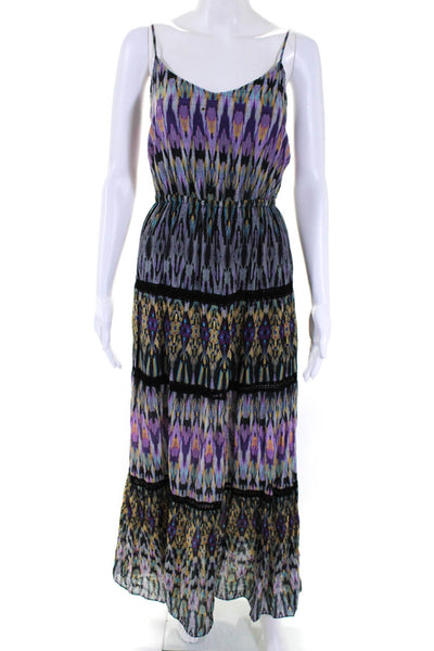 Twelfth Street by Cynthia Vincent Womens Abstract Silk Maxi Dress Multi Size S