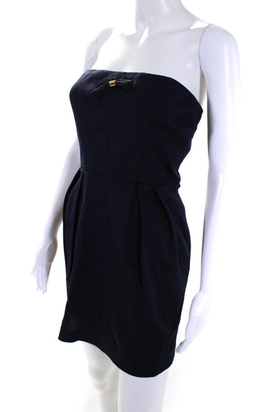 Sandro Womens Straight Neck Sleeveless Solid Dress Blue Size 1