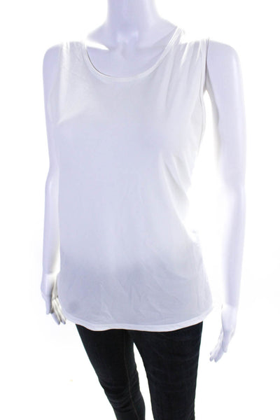 Varley Womens Cut Out Back Tank Top White Size Large