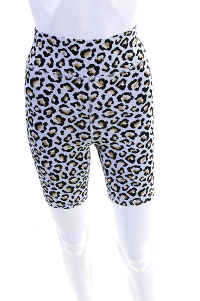 The Upside Womens Jaguar Print Tank Top Biker Shorts Set Blue Black Size XS