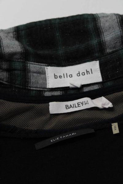 Bella Dahl Elie Tahari Bailey 44 Womens Shirts Green Blue Black Size XS S Lot 3