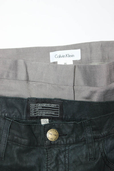 Calvin Klein Women's Straight Leg Casual Pants Blue Gray Size 27 16 Lot 2