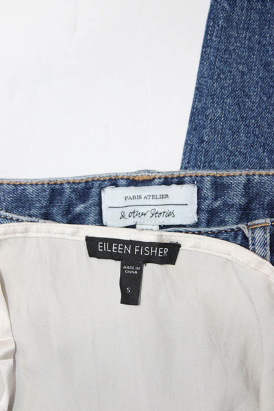 & Other Stories Eileen Fisher Womens Jeans Cami Top Blue Cream Size 25 S Lot 2