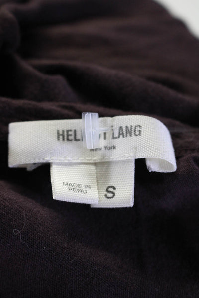 Helmut Lang Women's Short Sleeve Crew Neck Pocketed T-Shirt Purple Size S