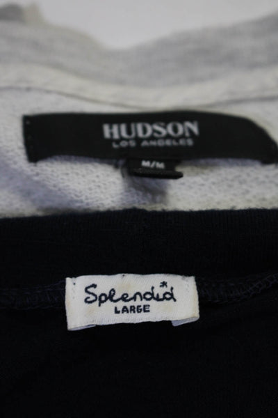Hudson Los Angeles Splendid Womens Solid Sweatshirt Open Sweater Size M/L Lot 2