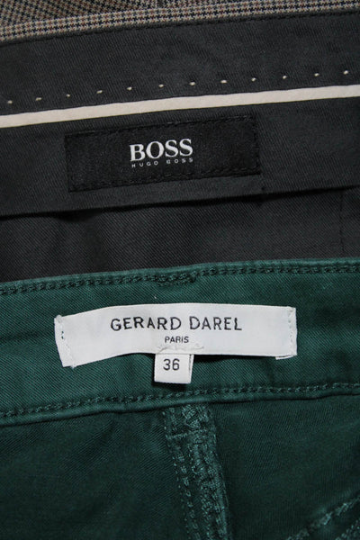 Gerard Darel Boss Hugo Boss Womens Pants Green Brown Size 31/36 Lot 2
