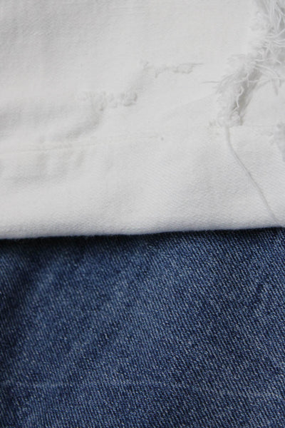 Frame Denim Zara Womens Solid Cotton Shorts Jeans White Blue Size 4/23 Lot 2