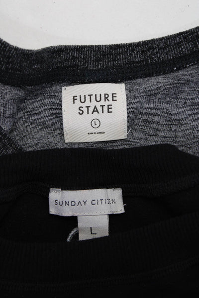 Future State Sunday Citizen Womens Gray Long Sleeve Sweater Top Size L lot 2