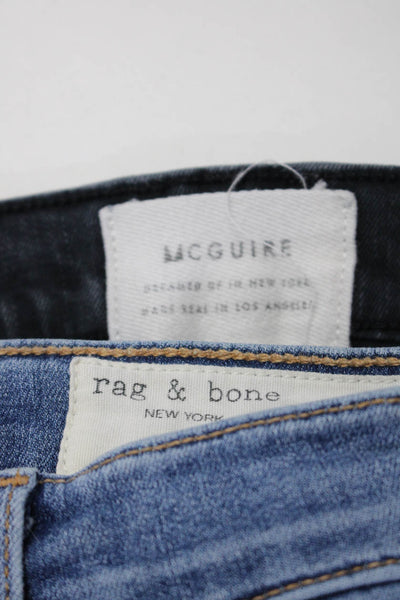 McGuire Rag & Bone Womens Low Rise Skinny Jeans Black Blue Size 23/24 Lot 2