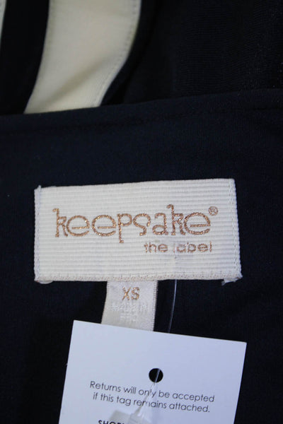 Keepsake the Label Womens Navy Cream Scoop Neck Sleeveless Wiggle Dress Size XS
