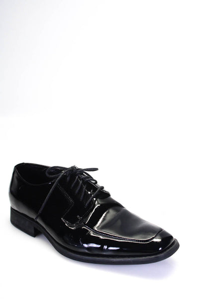Via Spiga Mens Black Leather Lace Up Oxford Dress Shoes Size 9.5D