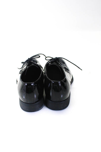 Via Spiga Mens Black Leather Lace Up Oxford Dress Shoes Size 9.5D
