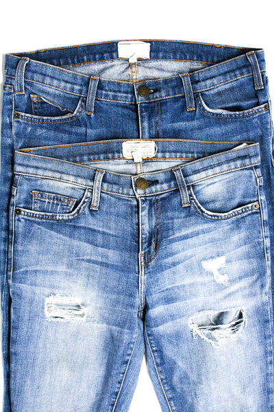 Current/Elliott Womens The Stiletto Commodore Jeans Blue Size 28 30 Lot 2